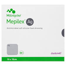 Molnlycke Mepilex Ag Antimicrobial 10x10cm